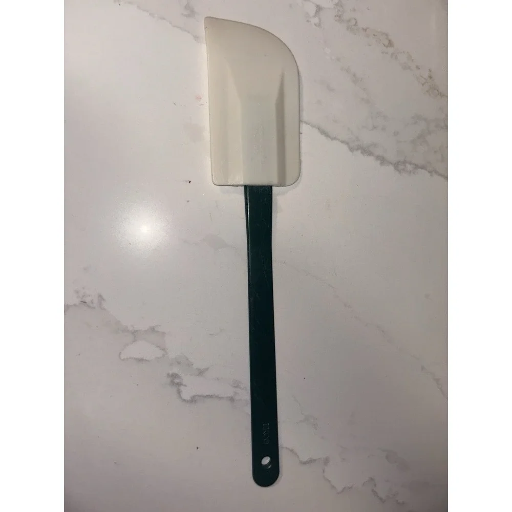 Ekco Spatula Scraper Silicone Plastic Green Handle Baking Bowl Scraper
